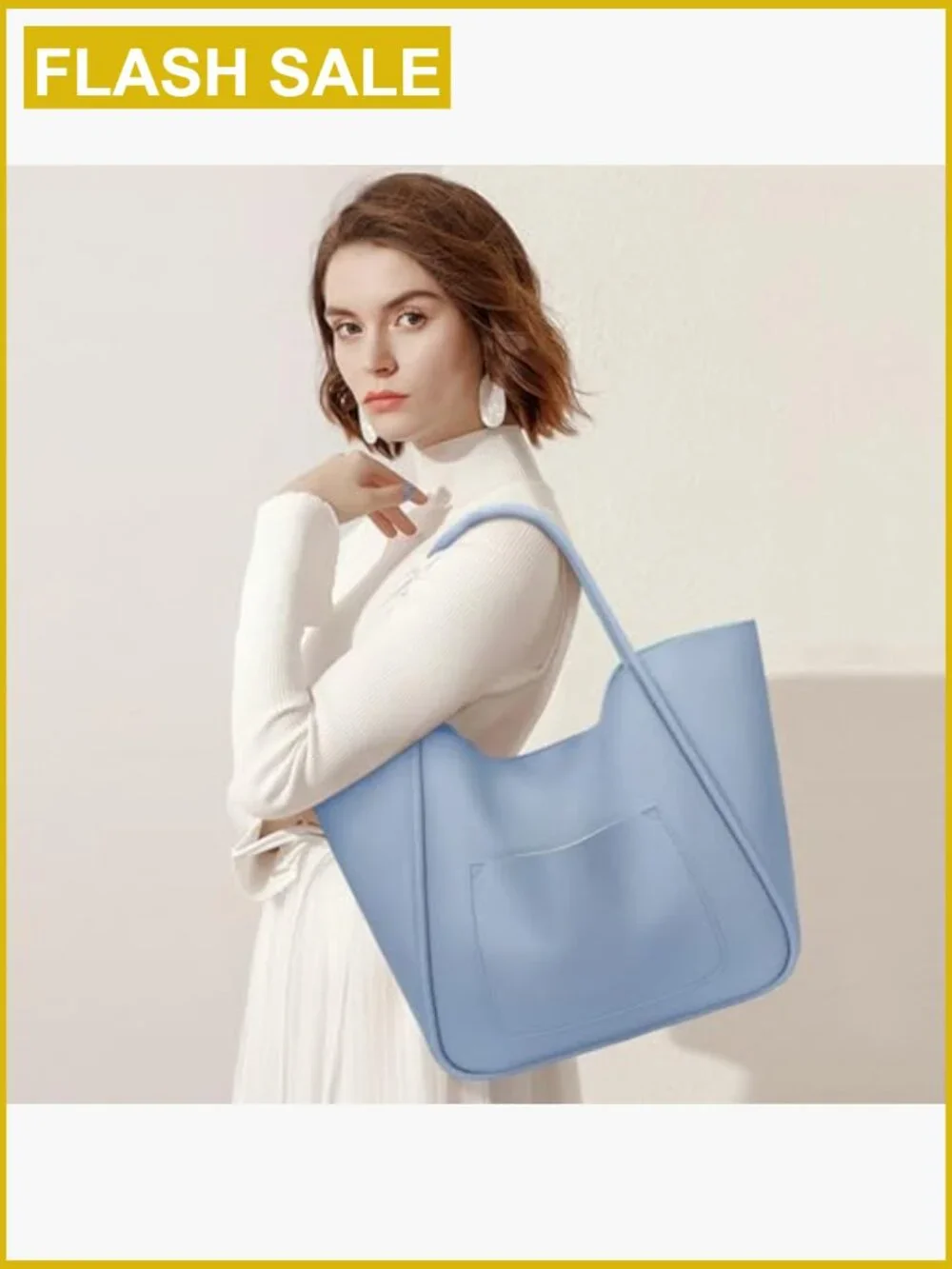 Tote Bag for Women Vegan Leather Large Capacity Shoulder Purse